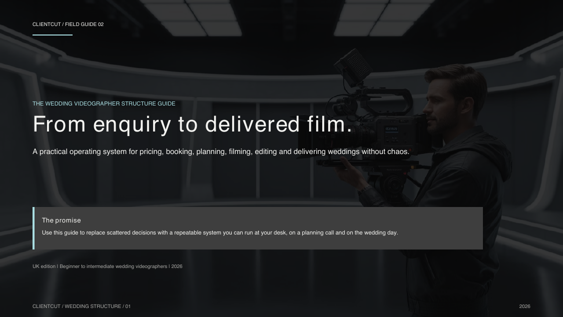 Preview page from The Wedding Videographer Structure Guide